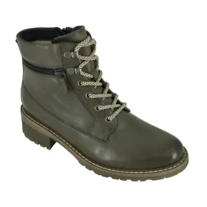 Biotime Women's Lisa Combat Boots- Green