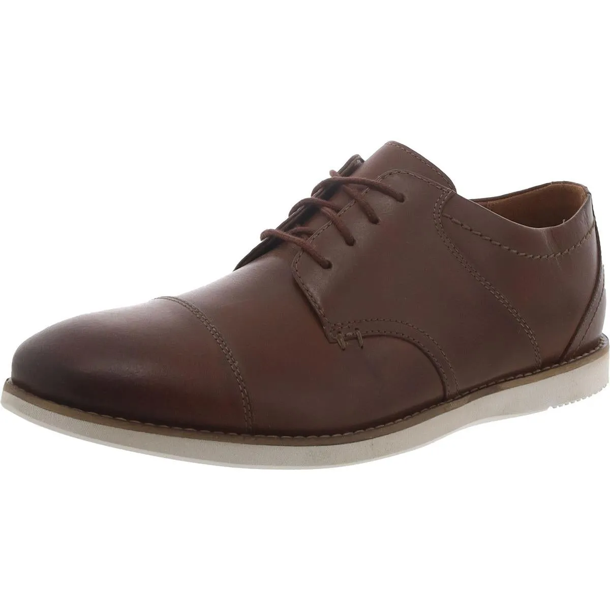 Clarks Mens Raharto Vibe Cushioned Footbed Lace Up Oxfords