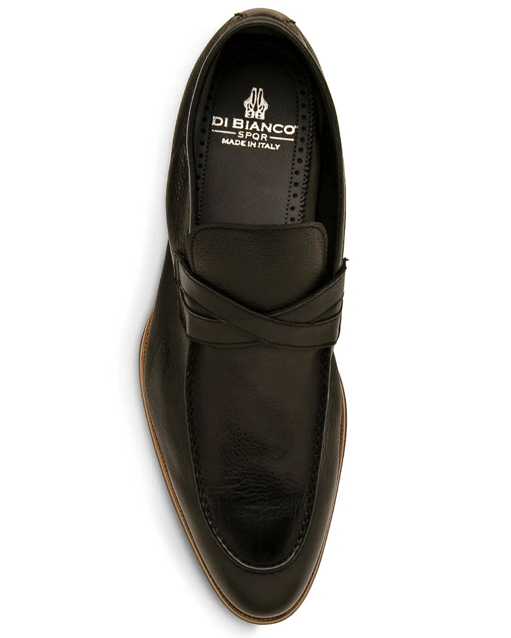 Firenze Nero Crisscross Leather Loafer