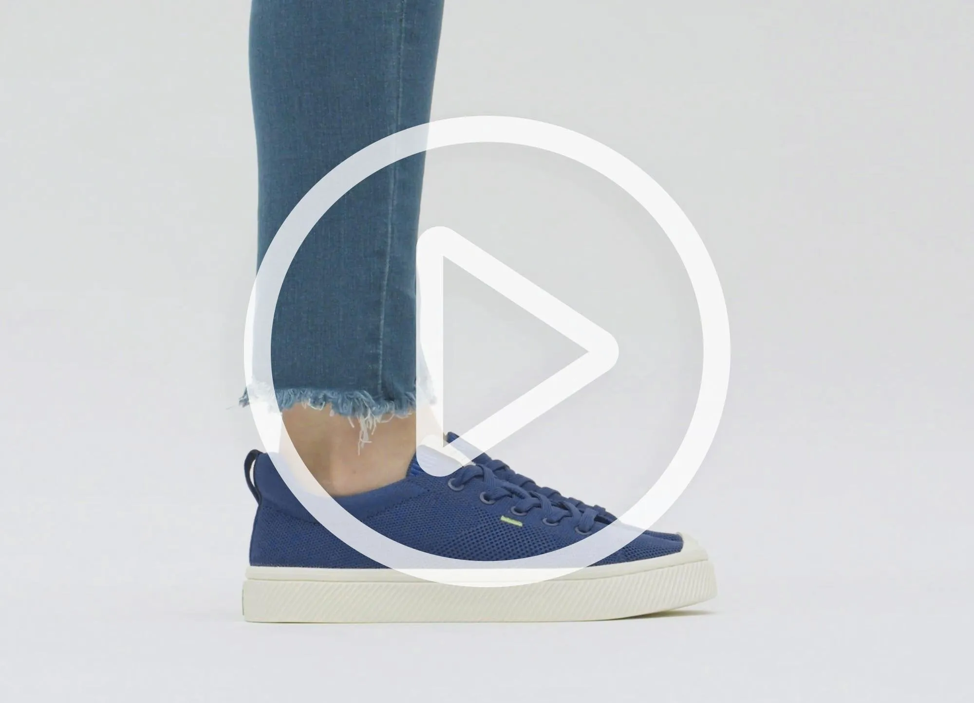 IBI Low Mineral Blue Knit Sneaker Women