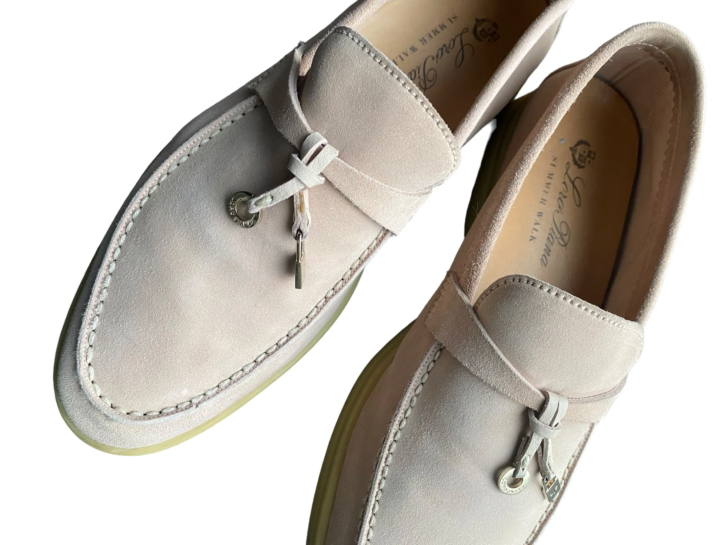 Loro Piana Summer Charms Walk Loafers, size 37