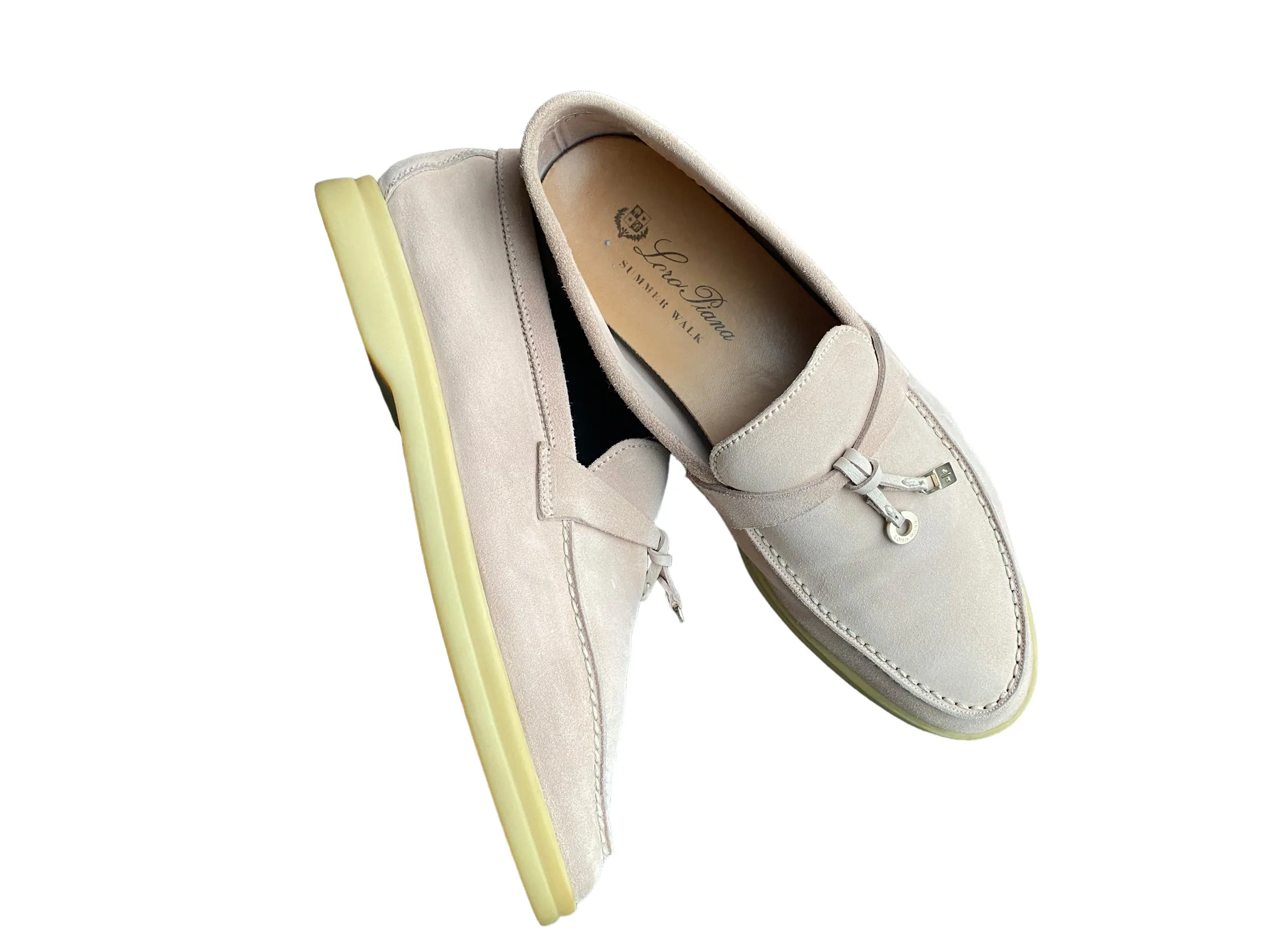 Loro Piana Summer Charms Walk Loafers, size 37