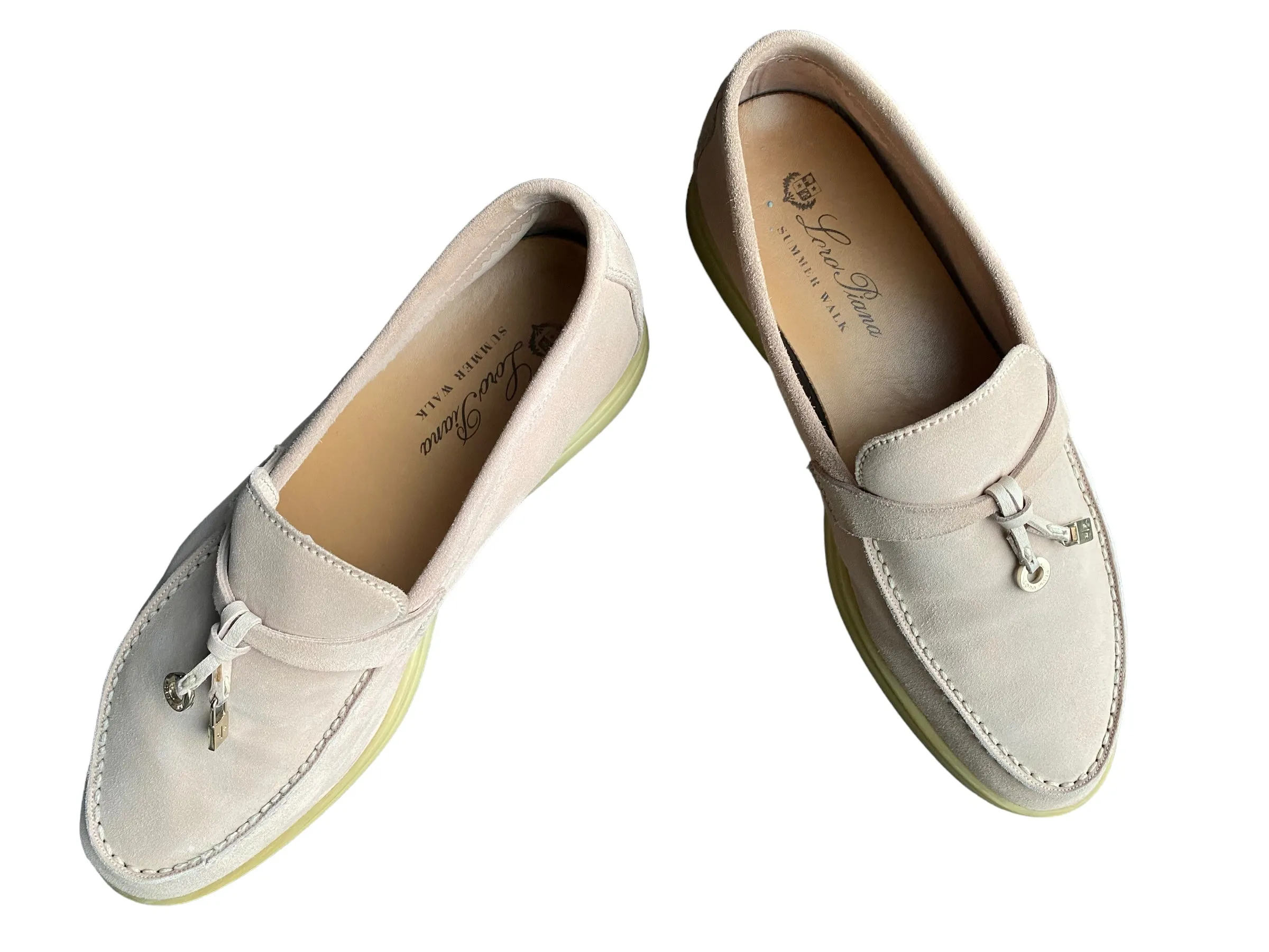 Loro Piana Summer Charms Walk Loafers, size 37