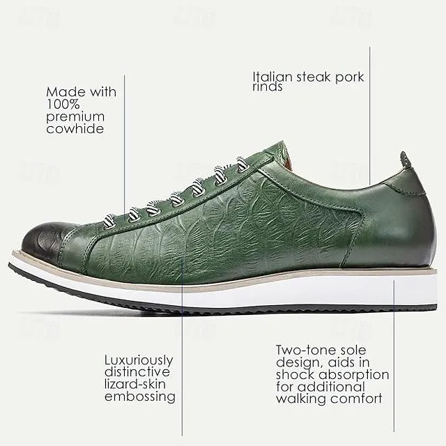 Men's Italian Full-Grain Cowhide Comfortable Oxfords