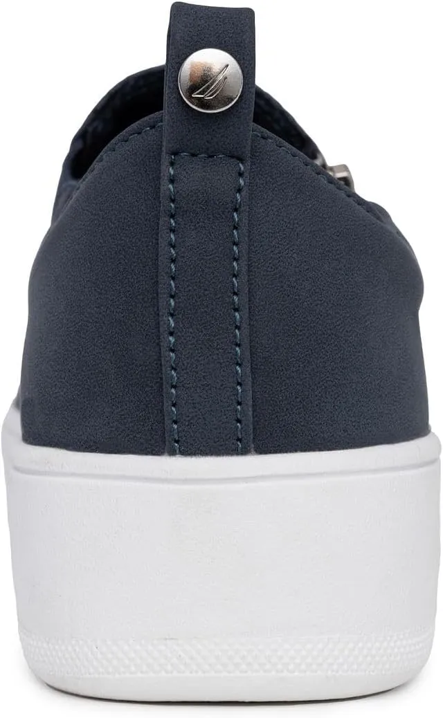 Nautica Women's Slip-On Fashion Sneakers with Side Zipper  Comfortable Low-Top Walking Shoes for Casual Everyday Wear