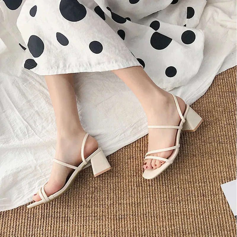 Pamela - Sandals with Block Heel and Straps