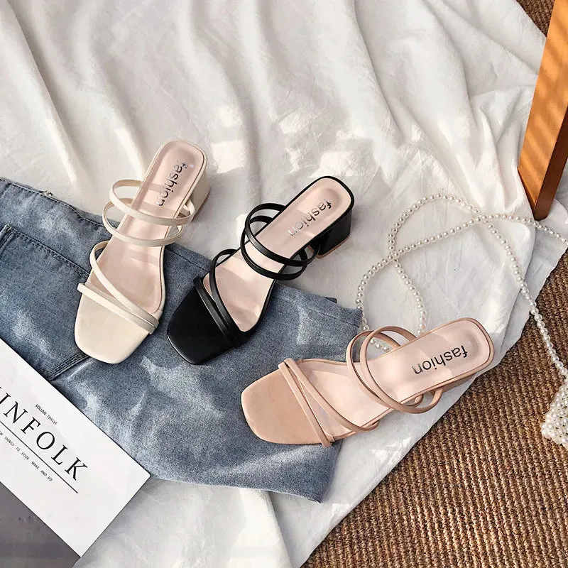 Pamela - Sandals with Block Heel and Straps