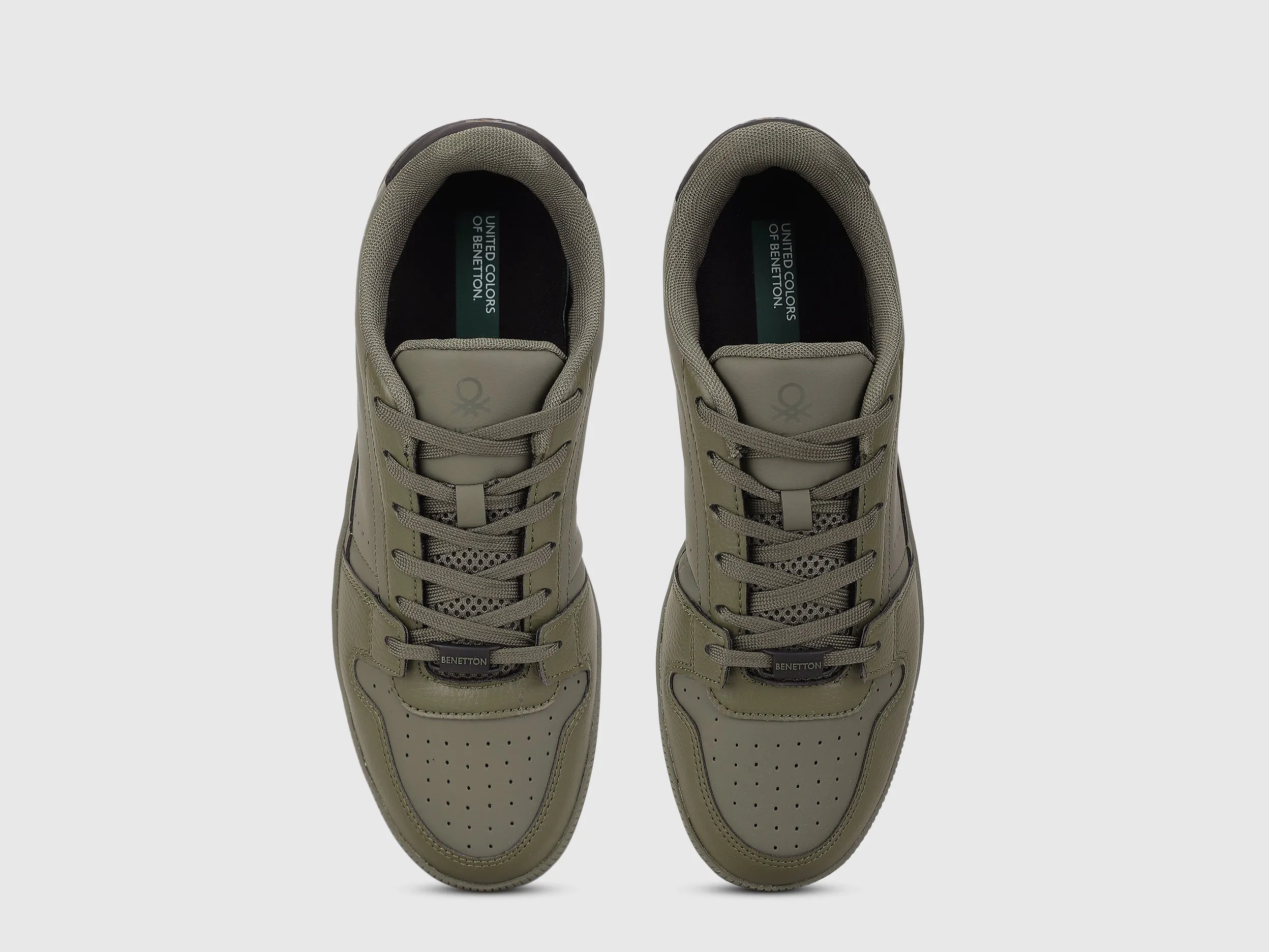 Perforations Lace-Up Sneakers