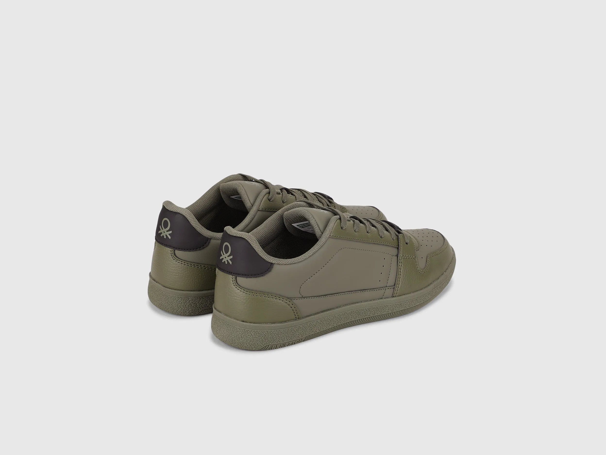 Perforations Lace-Up Sneakers