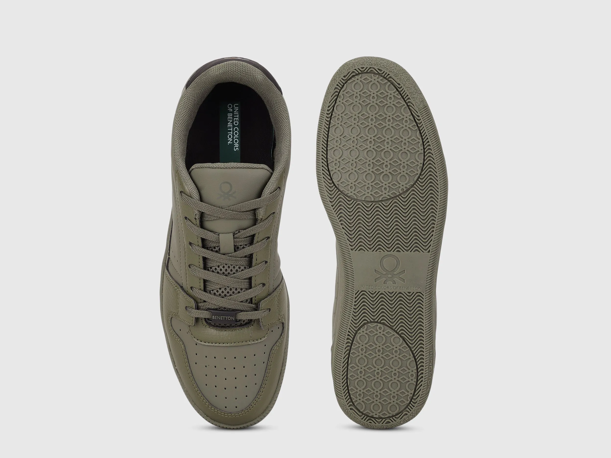 Perforations Lace-Up Sneakers