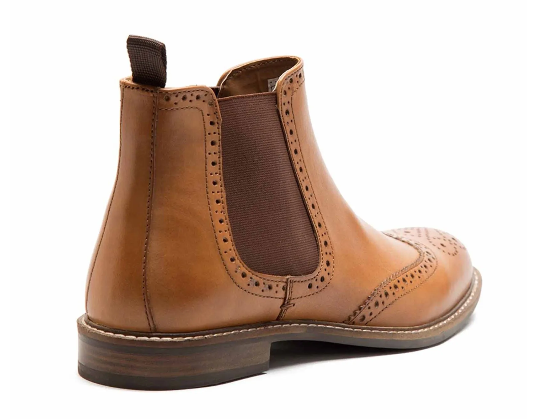 Red Tape Crick Downton Brogue Mens Chelsea Pull On Leather