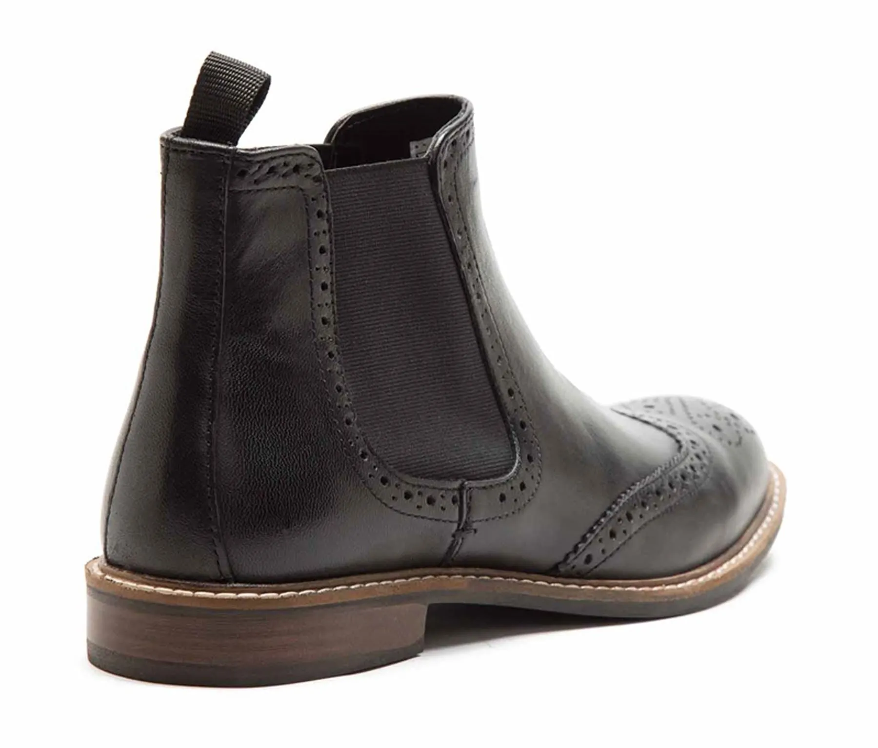 Red Tape Crick Downton Brogue Mens Chelsea Pull On Leather