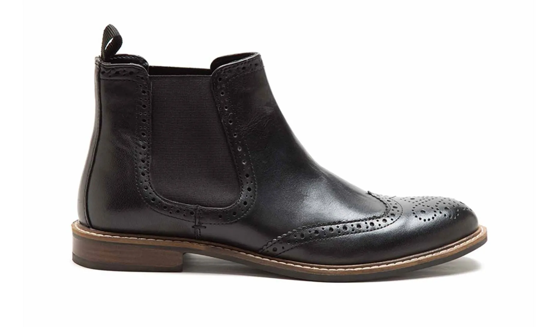 Red Tape Crick Downton Brogue Mens Chelsea Pull On Leather