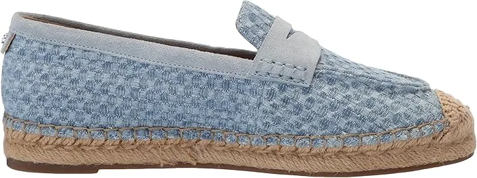 Sam Edelman Kai Montrose Blue Slip On Round Toe Cork Detailed Espadrille Loafers