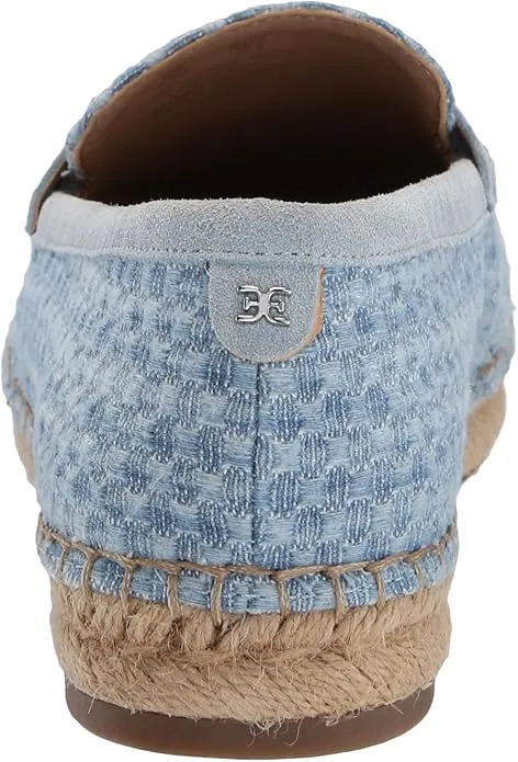 Sam Edelman Kai Montrose Blue Slip On Round Toe Cork Detailed Espadrille Loafers
