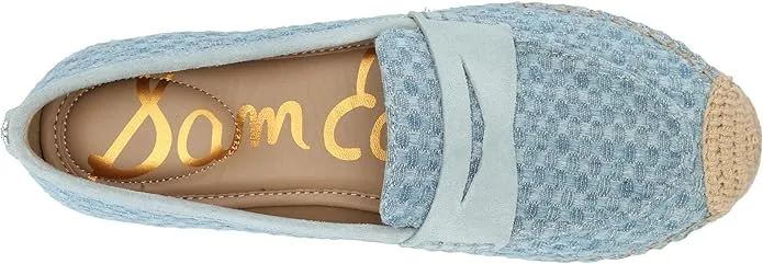 Sam Edelman Kai Montrose Blue Slip On Round Toe Cork Detailed Espadrille Loafers