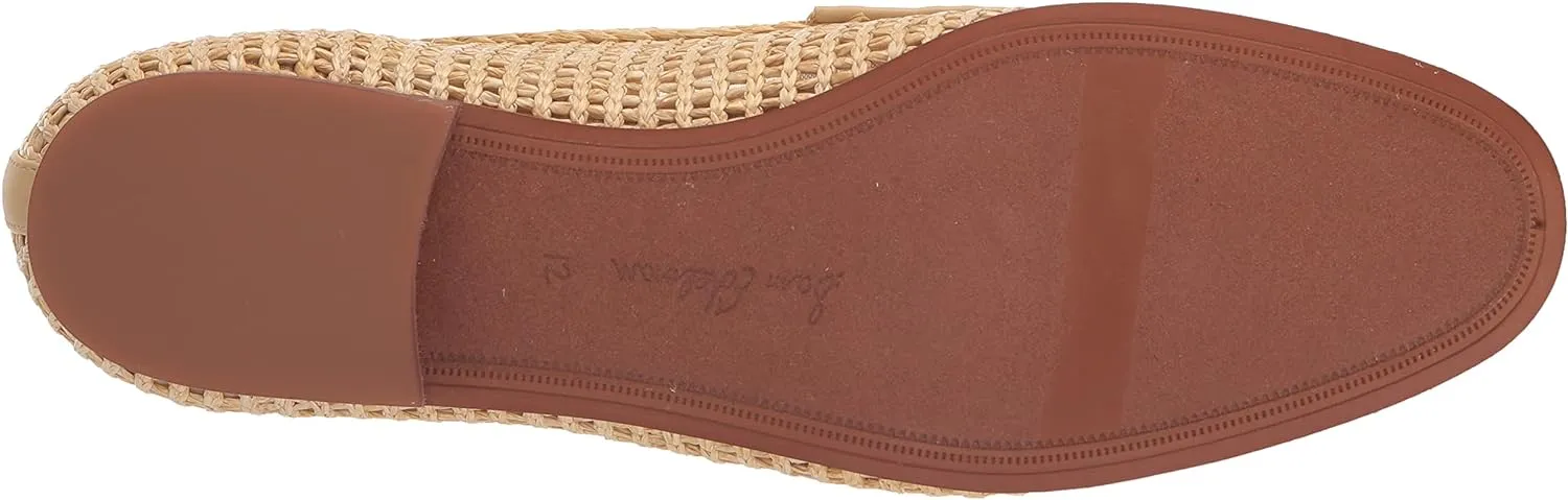 Sam Edelman Lowell Natural Woven Leather Classic Chain Detailed Vamp Loafers