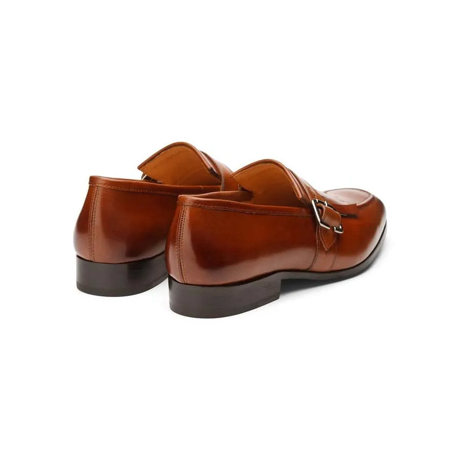 Tan Kiltie Strap Loafers
