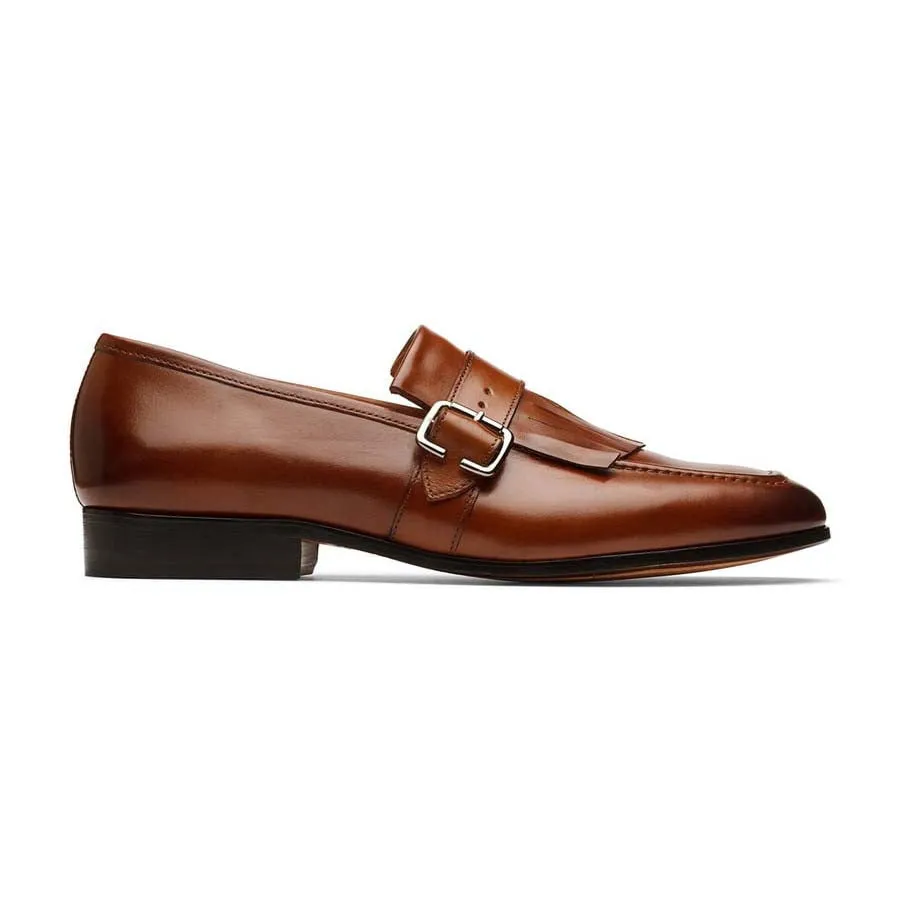Tan Kiltie Strap Loafers