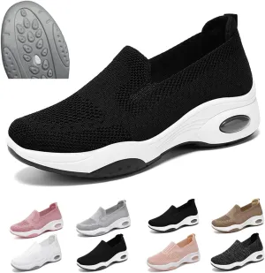Women Orthopedic Sneakers Slip On Air Cushion Wedge Walking Shoes Arch Support Low Top Shoes Orthopedic Shoes for Women