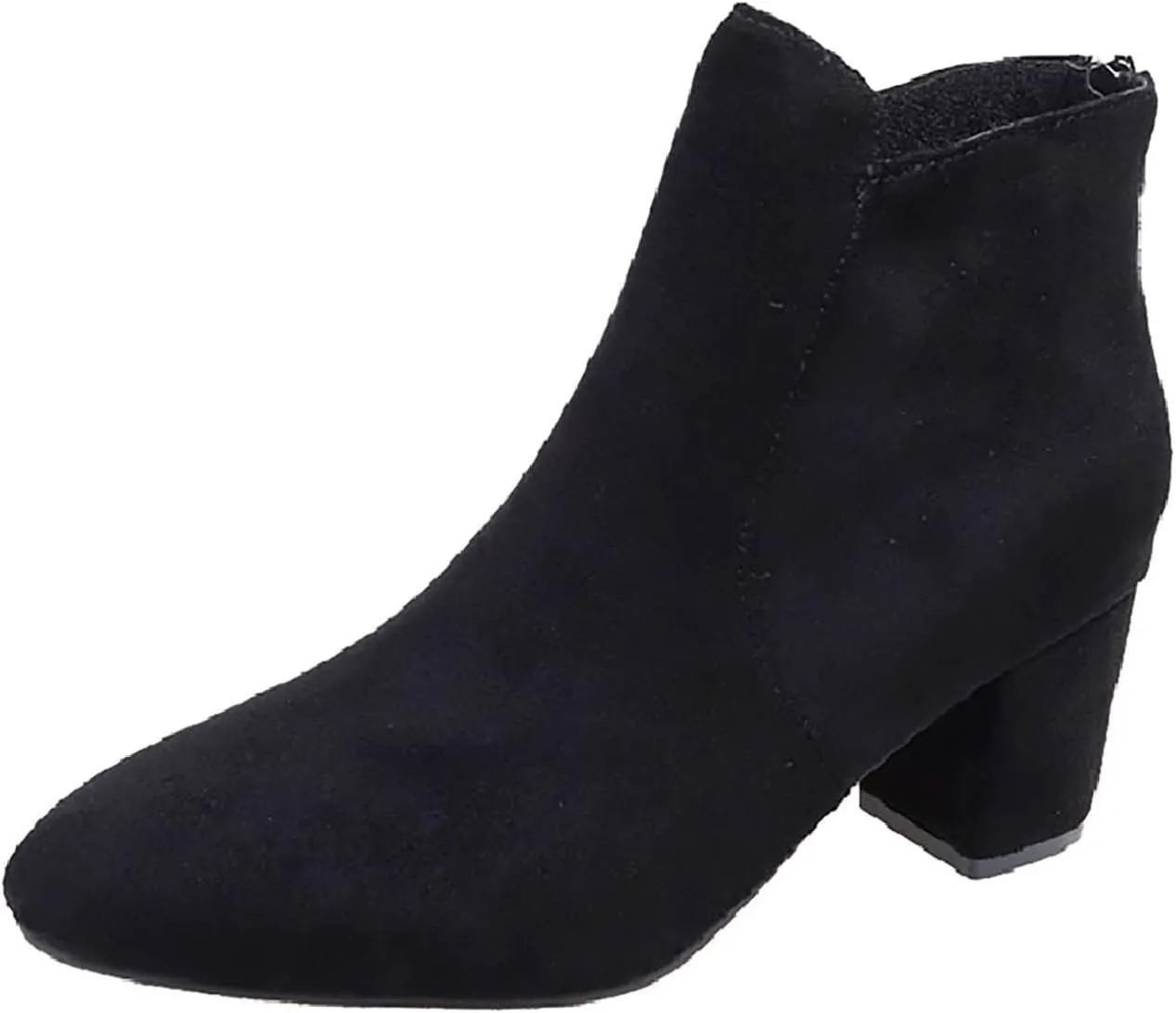 Womens Boots Fall 2024 Ankle Womens Black Booties with Heel Women Wide Boots Wedge Boot Lightweight Breathable Chunky Low Heel Classic Pointed Toe