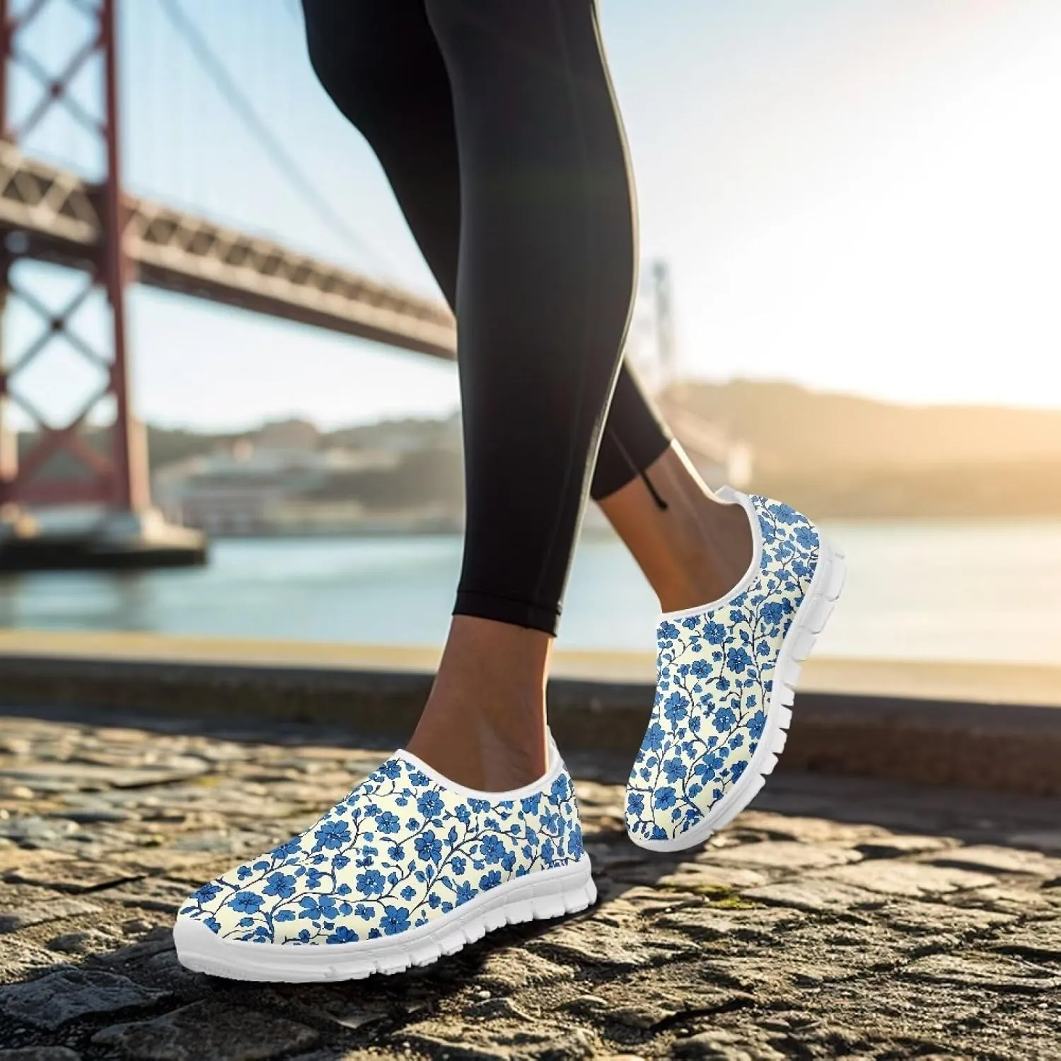 Womens Canvas Shoes Low Top Fashion Sneakers Slip on Walking ShoeWhite Sole