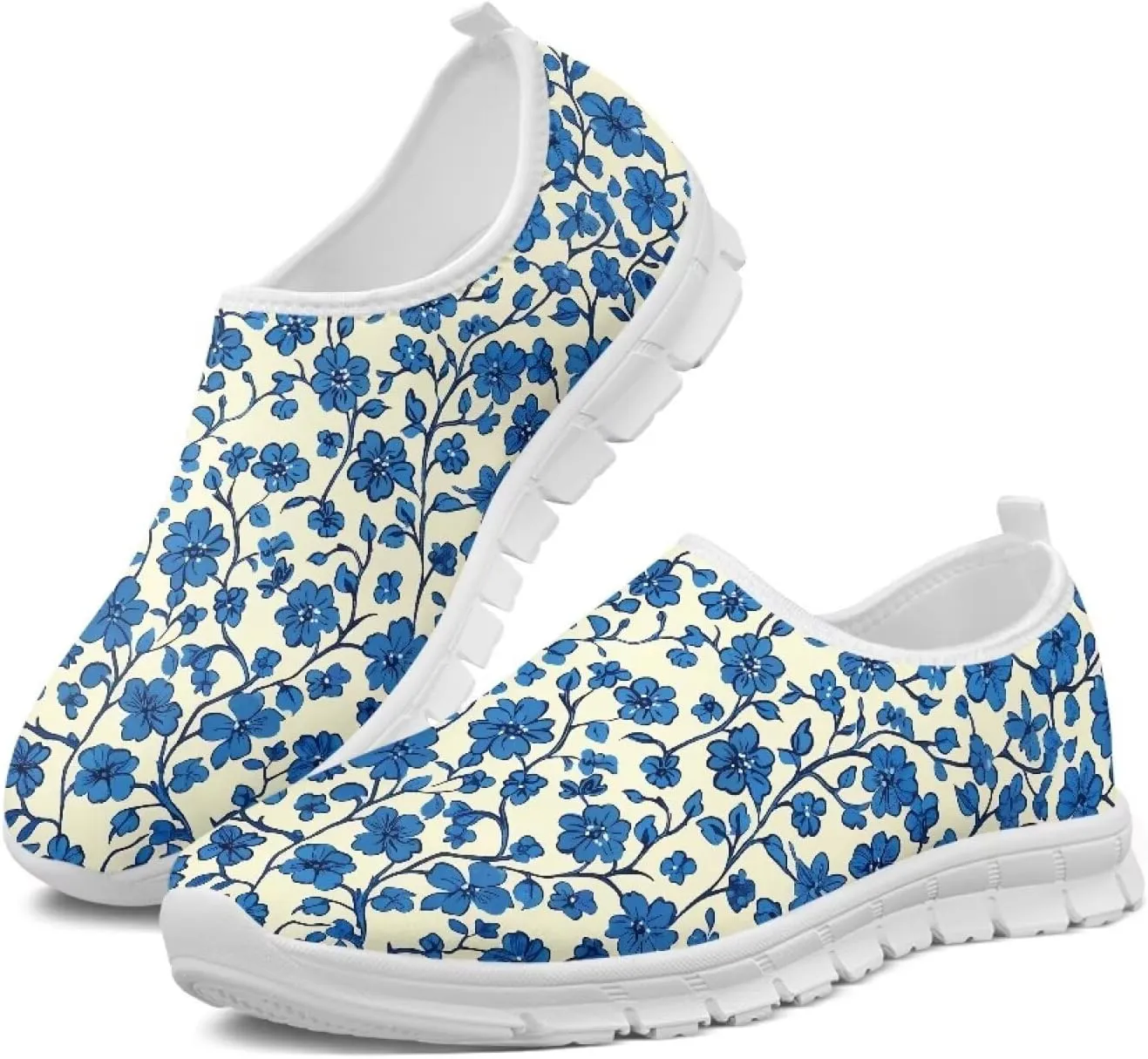 Womens Canvas Shoes Low Top Fashion Sneakers Slip on Walking ShoeWhite Sole