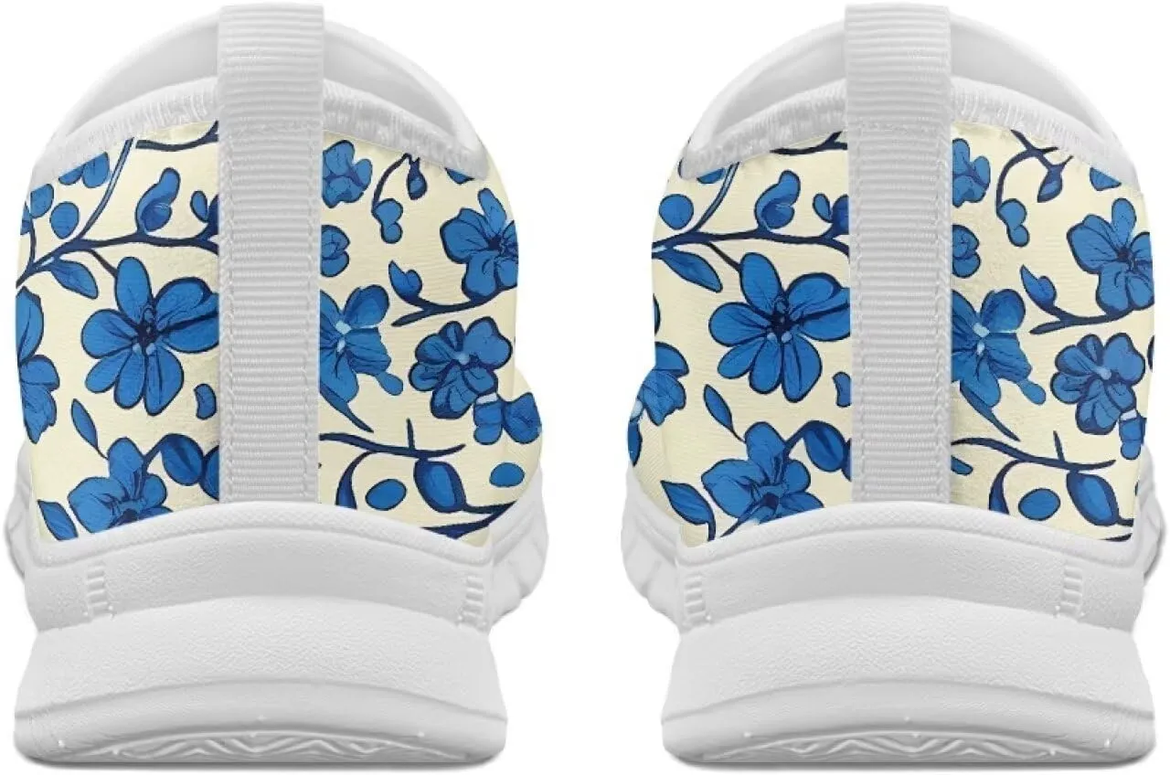Womens Canvas Shoes Low Top Fashion Sneakers Slip on Walking ShoeWhite Sole