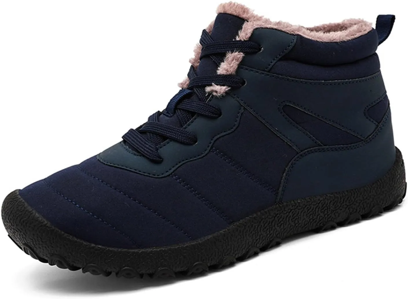 Work Boots for Men Composite Hiking Sneakers Shoes Warm Womens Safety Shoes Non Steel Toe Slip On Platform Shoes Lightweight Comfortable Hike Grounded Footwear